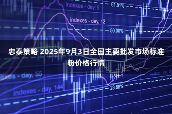 忠泰策略 2025年9月3日全国主要批发市场标准粉价格行情