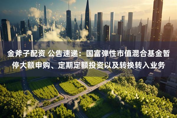 金斧子配资 公告速递：国富弹性市值混合基金暂停大额申购、定期定额投资以及转换转入业务